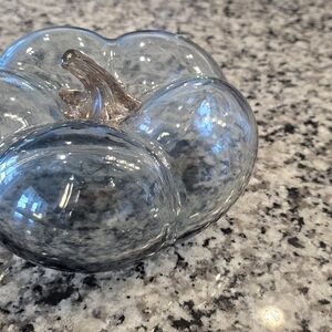 Hobby Lobby Blue Glass Pumpkin Decor